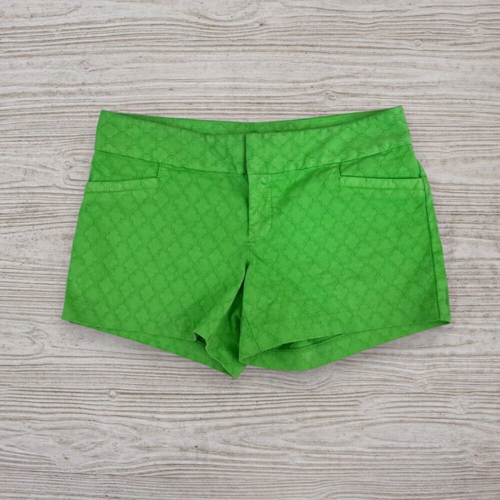 LILLY PULITZER Ellie Jacquard Texture Shorts Go Go Lime Green Women's Size 2